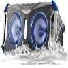 Gemini Sound SoundSplash 400W Floating Waterproof Wireless Bluetooth Speaker, LED Light Show, Dual 8 Woofers & NFC Pairing - Perfect for Pool Parties, Beach, Travel & Home Fun (Gray/Blue) view 1