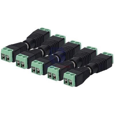 5 Pairs/Lot Male Female 12V DC Power Plug Jack 2.1 X 5.5 MM Adapter Connector for CCTV Camera LED Strip Light 5.5 * 2.1mm New for Arrival 2025 High for Quality
