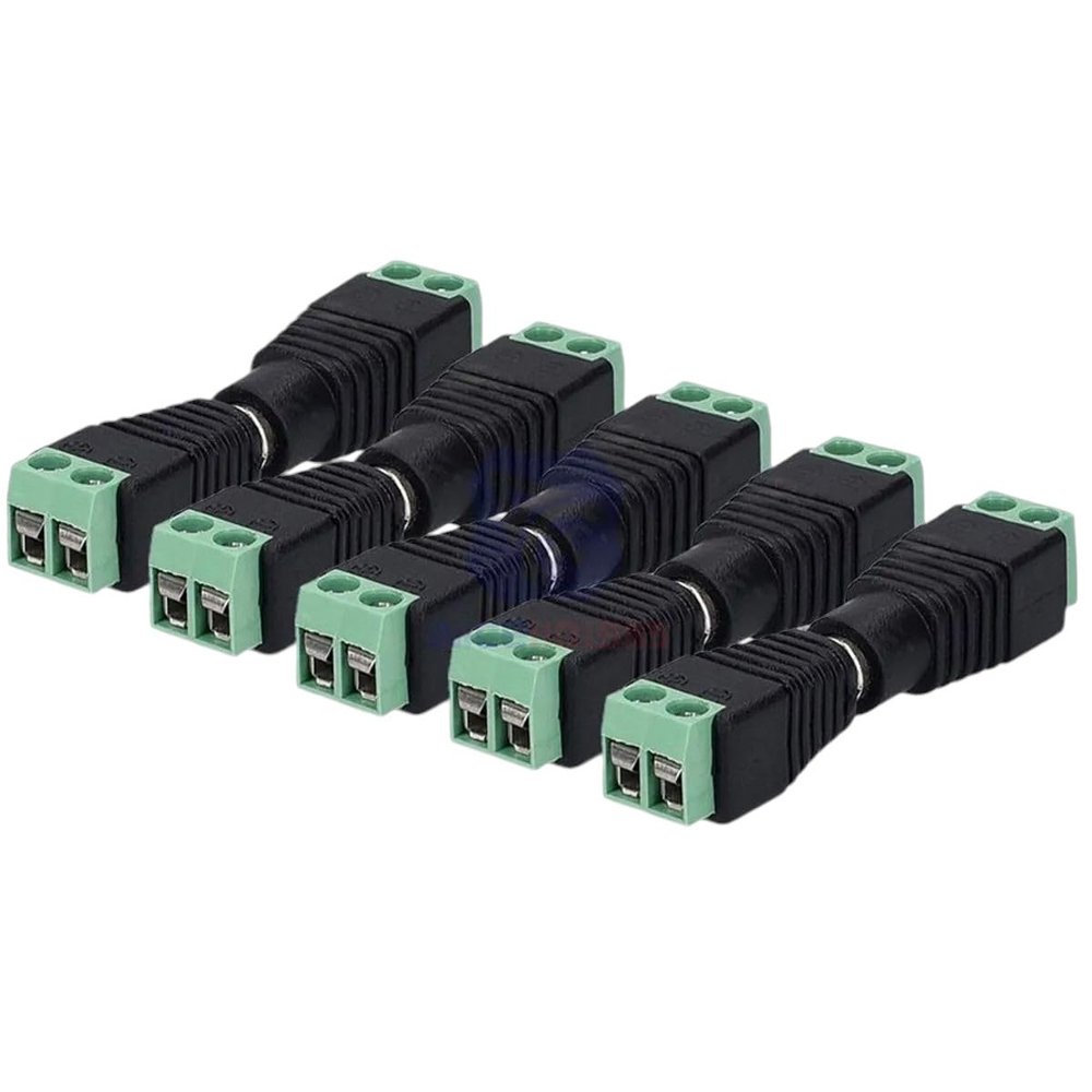 5 Pairs/Lot Male Female 12V DC Power Plug Jack 2.1 X 5.5 MM Adapter Connector for CCTV Camera LED Strip Light 5.5 * 2.1mm New for Arrival 2025 High for Quality