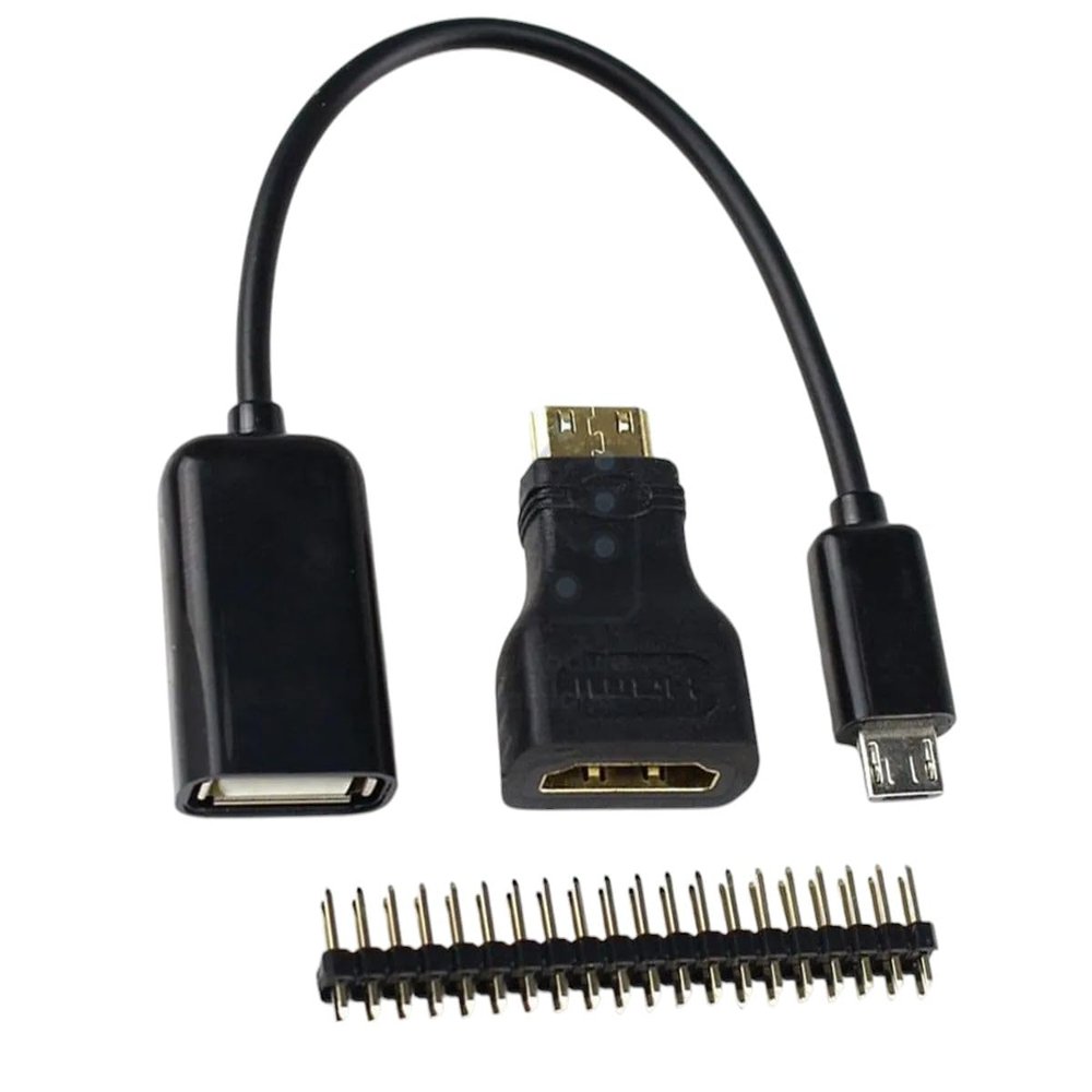 3 in 1 for RastpbeRpy Pi Zero Adapter Kit Mini Adapter+Micro USB to USB Female OTG Cable + 20 Pin Male GPIO Header New for Arrival 2025 High for Quality