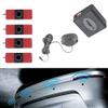 Riloer Car Reverse Radar Sensor Kit with Buzzer Alarm, DC 12V Car Reverse Radar with Radar Detection Distance: 0.32.0m/11.81-78.74in, Car Reverse Backup Parking Sensor (White) view 2