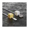 (2 PCS - Gold & Silver) Metal Cord Organizer or Holder, Cable Management, Wire Keeper for Nightstand and Desk - N2U Matte Stainless Steel Cube Cord Strap for Lightning, USB-C Charger Cables view 1