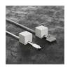 (2 PCS - Silver) Metal Cord Organizer or Holder, Cable Management, Wire Keeper for Nightstand and Desk - N2U Matte Stainless Steel Cube Cord Strap for Lightning, USB-C Charger Cables view 1