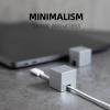 (2 PCS - Silver) Metal Cord Organizer or Holder, Cable Management, Wire Keeper for Nightstand and Desk - N2U Matte Stainless Steel Cube Cord Strap for Lightning, USB-C Charger Cables view 3