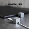 (2 PCS - Gold) Metal Cord Holder, Weighted Cable Organizer or Management, Heavy Wire Keeper for Nightstand, Bedside Table, Desk - N2U Cube Cords Strap for Phone USB-C, Lightning Charger Cables view 3