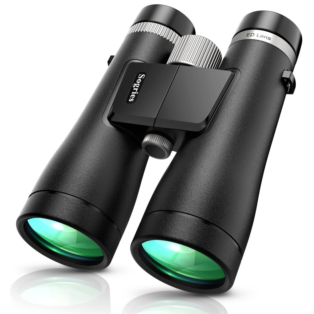 12x50 ED Binoculars for Adults-Professional Roof Prism,HD Optical System Non-Slip Grip, IPX7 Waterproof,High Power BAK4 Prism SMC Lens Binoculars for Bird Watching Travel