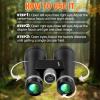12x50 ED Binoculars for Adults-Professional Roof Prism,HD Optical System Non-Slip Grip, IPX7 Waterproof,High Power BAK4 Prism SMC Lens Binoculars for Bird Watching Travel view 3