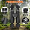 12x50 ED Binoculars for Adults-Professional Roof Prism,HD Optical System Non-Slip Grip, IPX7 Waterproof,High Power BAK4 Prism SMC Lens Binoculars for Bird Watching Travel view 4
