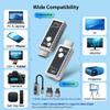 CR4 Wireless HDMI Transmitter and Receiver, Low-Latency 5G, Plug & Play, 4K In/1080P Out, Extender Kit to Stream Video/Audio from PC/Laptop/USB-C Phone (Like iPhone 15 or Newer) to Monitor/TV (Gray) view 3