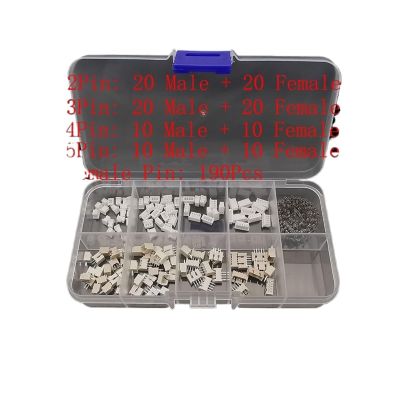 HFHYDZSW 1Box JST 1.25 PH 2.0mm /SYP/SM/XH 2.54mm / VH 3.96mm Pitch Male Female Terminals Kit Plug Plastic Housing Header Crimp Connector(JST 1.25mm)