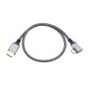 0.5M 4K UHD Cable 90 Degree Left/Right Angle M/i/ni M;ic/ro HD Port Aluminum Short Nylon Braid Cord Compatible with The Camera HDTV Camcorder(HD to MiniHD Left) view 1