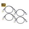 0.5M 4K UHD Cable 90 Degree Left/Right Angle M/i/ni M;ic/ro HD Port Aluminum Short Nylon Braid Cord Compatible with The Camera HDTV Camcorder(HD to MiniHD Left) view 2