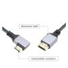 0.5M 4K UHD Cable 90 Degree Left/Right Angle M/i/ni M;ic/ro HD Port Aluminum Short Nylon Braid Cord Compatible with The Camera HDTV Camcorder(HD to MiniHD Left) view 3