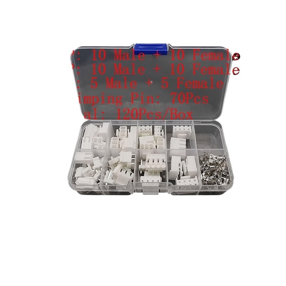 HFHYDZSW 1Box JST 1.25 PH 2.0mm /SYP/SM/XH 2.54mm / VH 3.96mm Pitch Male Female Terminals Kit Plug Plastic Housing Header Crimp Connector(VH 3.96mm)