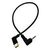 2.5mm to USB C Cable, 90 Degree Angle USB Type-C to 2.5 Mm Elbow Male AUX Headphone Jack 30cm Cable view 1