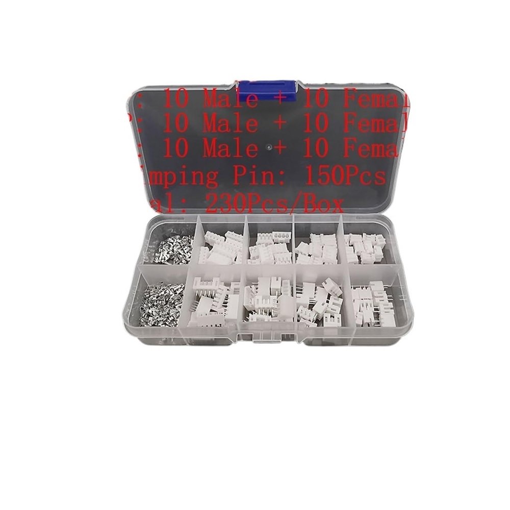 HFHYDZSW 1Box JST 1.25 PH 2.0mm /SYP/SM/XH 2.54mm / VH 3.96mm Pitch Male Female Terminals Kit Plug Plastic Housing Header Crimp Connector(PH 2.0mm)