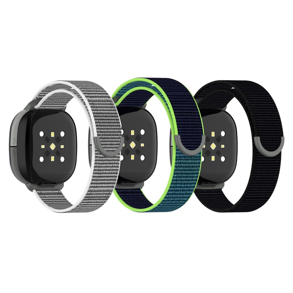 Nylon Bands Compatible with Fitbit Ace LTE, Compatible with Fitbit Ace LTE Bands for Kids (A (Pack of 3))