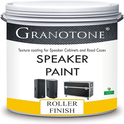 GRANOTONE Speaker Paint White 1 Quart Texture Coating for Speaker Cabinets, Road Cases, Metal & Furniture | Roller Application | Water-Based Finish | Professional Speaker Cabinet Refinishing Solution