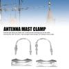 Double Antenna Mast Clamp Kit Iron V Jaw Block with U Bolts, Antenna Pipe Clamp Jaw Blocks with U Bolts, Mast Mount Bracket Kit for Outdoor Antenna (Type 1) view 4
