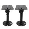 1 Pair Adjustable Speaker Stand Holder with Rotatable Telescopic Rod Iron Mount Bracket for Home Theater Studio view 1