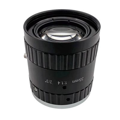 35mm C-Mount Lens 2/3 inch 5MP Adjustable Aperture for up to 2/3 inch Sensors Commonlands CIL526-F1.5-CMANIR