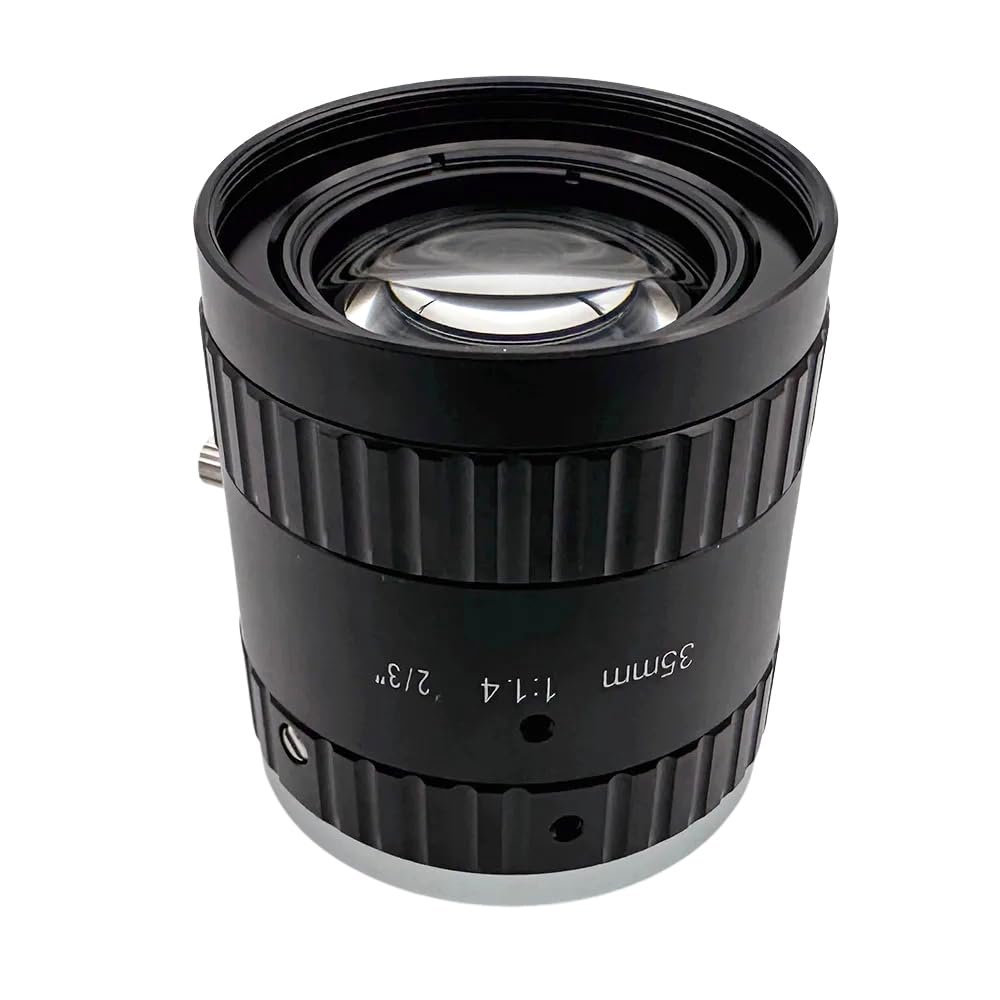 35mm C-Mount Lens 2/3 inch 5MP Adjustable Aperture for up to 2/3 inch Sensors Commonlands CIL526-F1.5-CMANIR