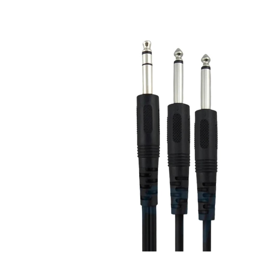 6.36.35/6.5 Three Core Stereo to Two 6.35 Mono Line Cables Microphone Line Power Amplifier Acoustics Sound Card Line(5m)