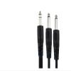 6.36.35/6.5 Three Core Stereo to Two 6.35 Mono Line Cables Microphone Line Power Amplifier Acoustics Sound Card Line(5m) view 1