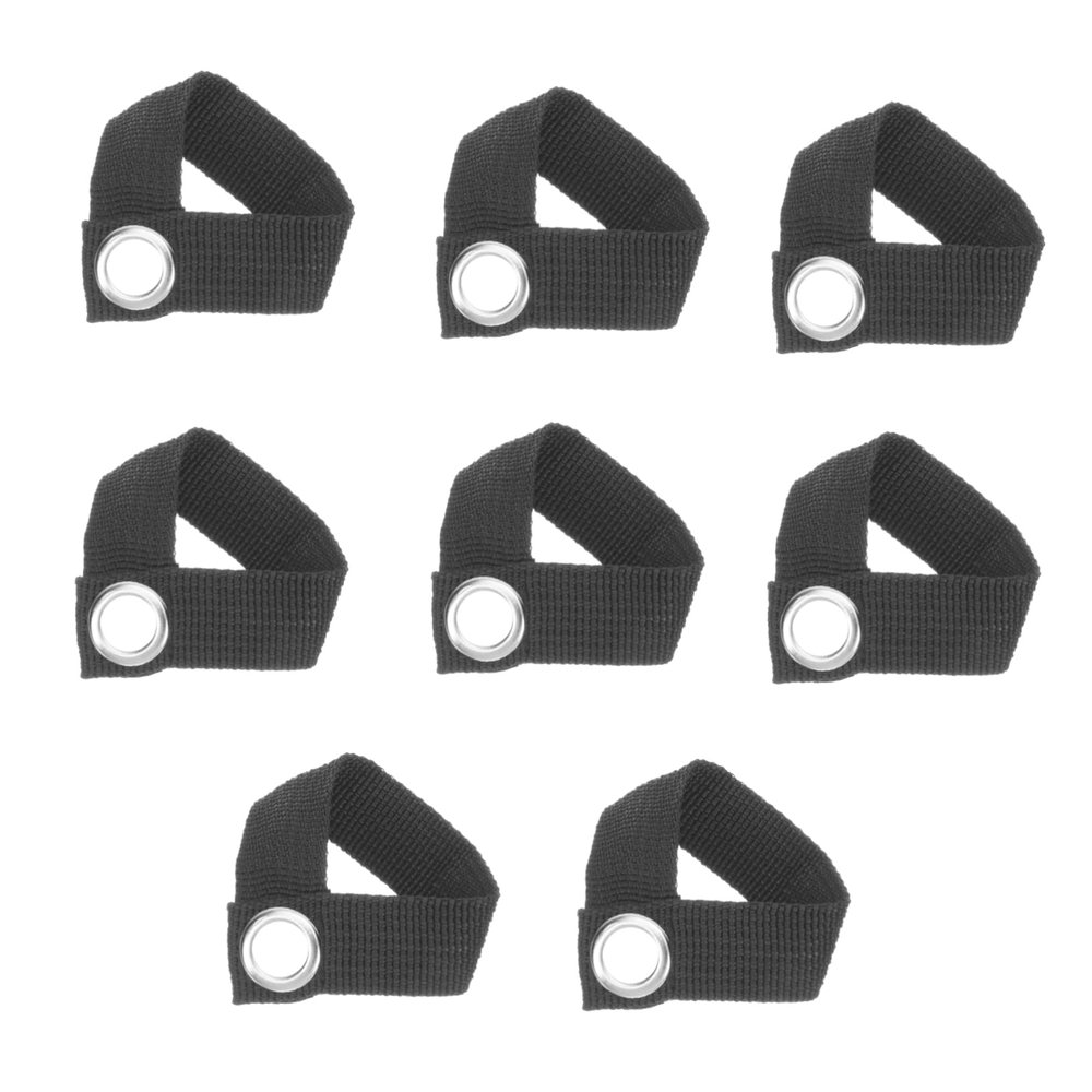 8pcs Tent Buckle Protector Spikes Organizers Holder Power Bar Cord Poles Portable Bender Straps Cable Organizer Ties Camping Accessories Tent Nail Fixing Buckle Grey Fabric