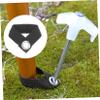 8pcs Tent Buckle Protector Spikes Organizers Holder Power Bar Cord Poles Portable Bender Straps Cable Organizer Ties Camping Accessories Tent Nail Fixing Buckle Grey Fabric view 2