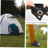 8pcs Tent Buckle Protector Spikes Organizers Holder Power Bar Cord Poles Portable Bender Straps Cable Organizer Ties Camping Accessories Tent Nail Fixing Buckle Grey Fabric view 4