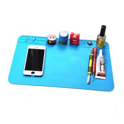 HOUDERCO 2pcs Silicone Maintenance Mat for Electronic Repair and Heat Insulation Work Pad for Organizing Parts and Screws Magnetic Design for Easy Repair Tasks