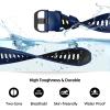 AMSOH 22mm Watch Band For Garmin Forerunner 965/Forerunner 955/Forerunner 945/Forerunner 935, Soft Silicone 22mm Replacement Watch Bands(Sapphire Black) view 3