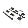 10Pcs Black IDE HDD Sata Power Male Female Connector with Copper Terminal Metal Pin Fit Compatible Hard Disk(SATA 1With 180 Cap) view 2