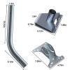 XLRPAT Starlink 3 Mounting Kit,Wall/Roof Mount Bracket for Starlink Internet Kit Satellite,Mounting Bracket with 3rd Generation Pipe/Pole Adapter view 2