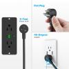 CCCEI Recessed Power Strip with Outlet and 45W USB C Ports, Furniture Flush Mount Power Strip, Small Desk Hidden Outlet for Conference Table, Nightstand, Black, 6FT. view 4