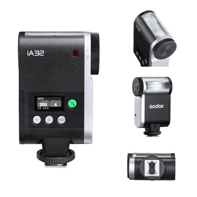 GODOX iA32 Mini Flash Speedlite Hot Shoe Flashes for Fuji, for Canon, for Nikon, for Sony, for Olympus Camera