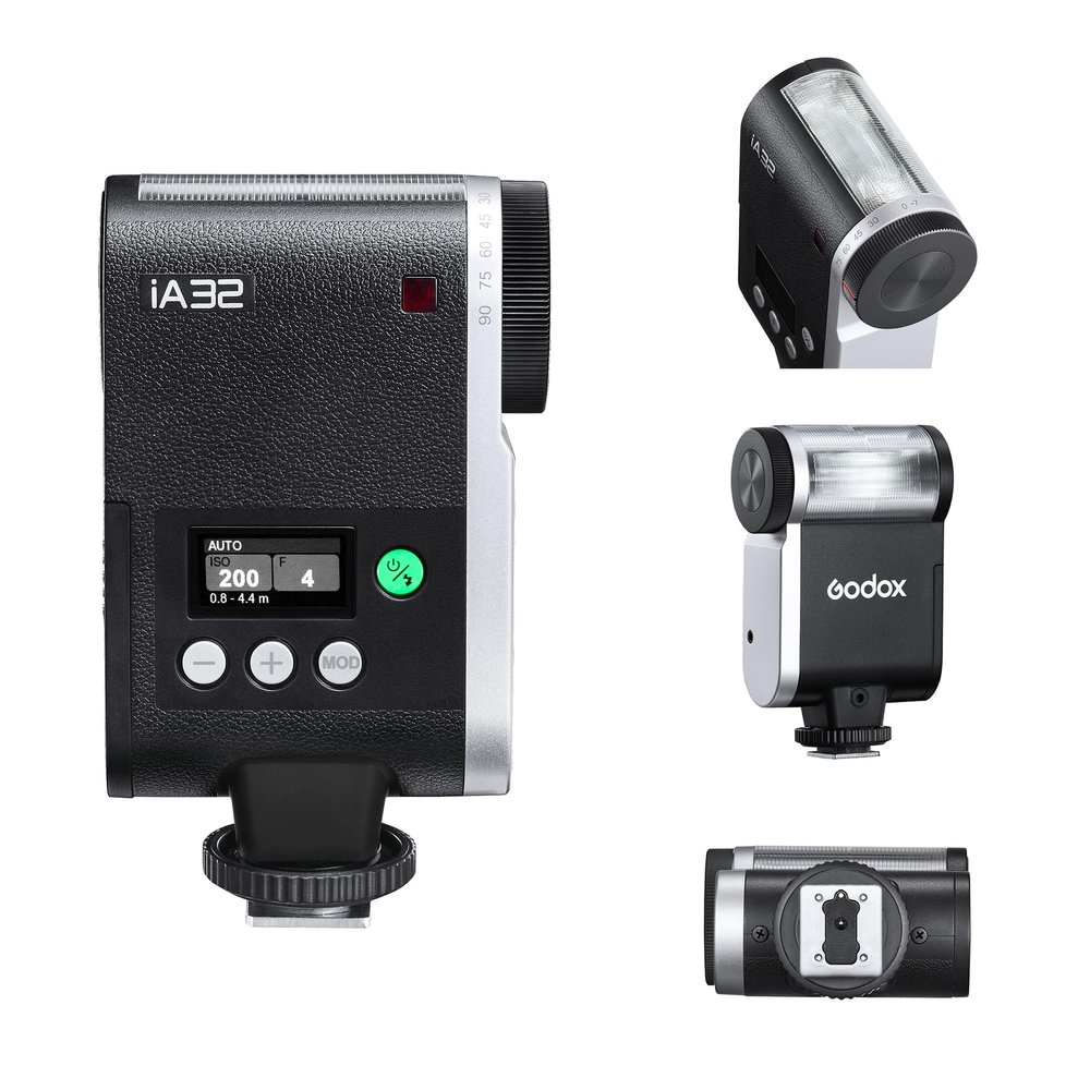 GODOX iA32 Mini Flash Speedlite Hot Shoe Flashes for Fuji, for Canon, for Nikon, for Sony, for Olympus Camera