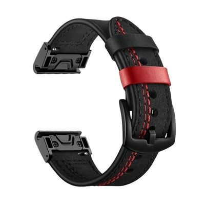 22 26mm Quickfit Watchband Strap fit For Garmin Fenix 7 7X 6 6X Pro 5X 5 Plus 3HR 935 Epix Genuine Leather Band Watch Wristband
