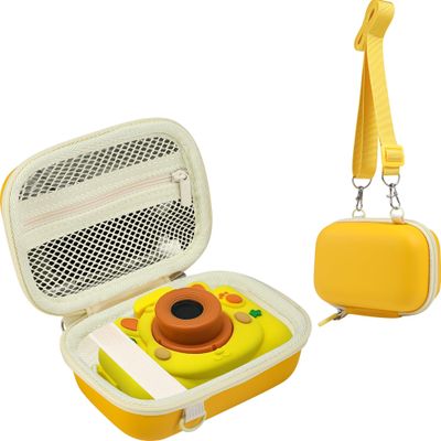 Leayjeen Kids Camera Case Compatible with OUTUVAS/Goopow/Mgaolo/HOOMOON/Kids Camera Toys and Kids Digital Video Camcorder Camera,Best Birthday Festival Gift -Yellow(Case Only)