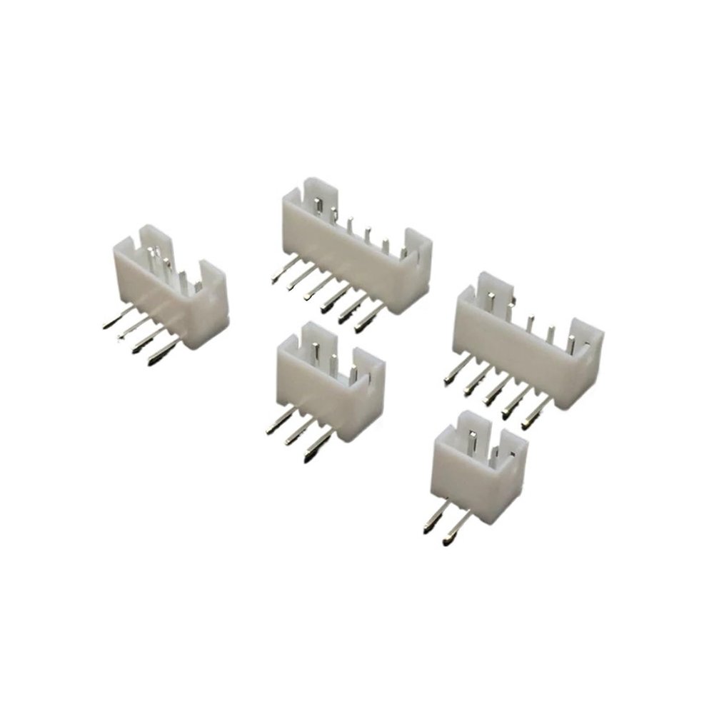WEN ST 50Pcs 2 3 4 5 6 7 8Pin Right-Angle JST Socket Male Connector 90 Degree Foot Needle Holder(2P)