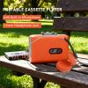 Cassette to Digital Converter, Orange Cassette Tape Player Built in Microphone & Speaker, USB Cassette to MP3 Converter with 3.5mm Jack, Reverse Recording to Tape view 2