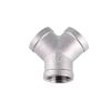 KKFAUS 1PCS 304 Stainless Steel Y Shape 3 Ways Joint 1/4 3/8 1/2 3/4 1" 2" BSP Female/Male Thread One Split Two Way Water Pipe Fittings(Y-Shape Female threa,1-1/4") view 1