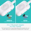 MEE audio Connect Air Pro (2 PACK) Bluetooth Wireless Audio Transmitter & Receiver for AirPods or Bluetooth Headphones, 2-in-1 Adapter with Detachable Cable for 3.5mm devices on Airplanes, Black&White view 2