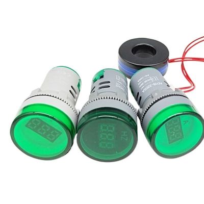 KKFAUS 22MM AD16-22DSV Type AC DC5-500V Mini Voltage Meter LED Digital Display Voltmeter Indicator Light Lamp Ammeter Hertz Frequency(Red,DC Voltmeter DC5-60V)