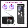 Dunzy 4 Pcs Ghost Hunting Equipment Kit Ghost Spirit Paranormal Enthusiasts Includes Fm Radio 8 Gb Digital EVP Voice Recorders 2 LED Light Cat Ball Novelty Set Recording Gifts for Christmas Halloween view 2