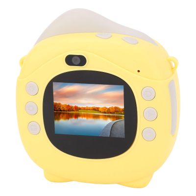 Kids Camera Instant Print, Christmas Birthday for Age 3-12, Yellow Selfie Digital Camera, Portable Travel Camera for 4 5 6 7 8 9 Year Old Girls Boys (No Memory Card)