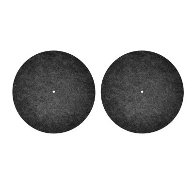 2 PCS Record Player Mat, 12in Anti-Slip & Anti-Static Felt Record Pad Turntable Slipmat Wool Turntable Platter Mat Vinyl Record Player Protective Mat for Home Record Players (Grey)