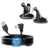 EWAY 2PCS GPS Car Holder Mount for Garmin w/Mini USB Power Cord, Strong Suction Cup Holder 17mm Swivel Ball Mounting Bracket Replacement for Garmin GPS Navigator Navigation Windshield Dashboard Mount view 1