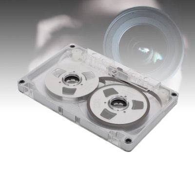 55 Minute Blank Cassette Tape, Reel to Reel Blank Sound Cassette Tape DIY Homemade, Empty Cassette Tape for Music Recording, Aluminum Alloy Shell (Silver Frame Silver Plate)